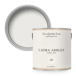 Laura Ashley Matt Emulsion Paint Pure White - 2.5L