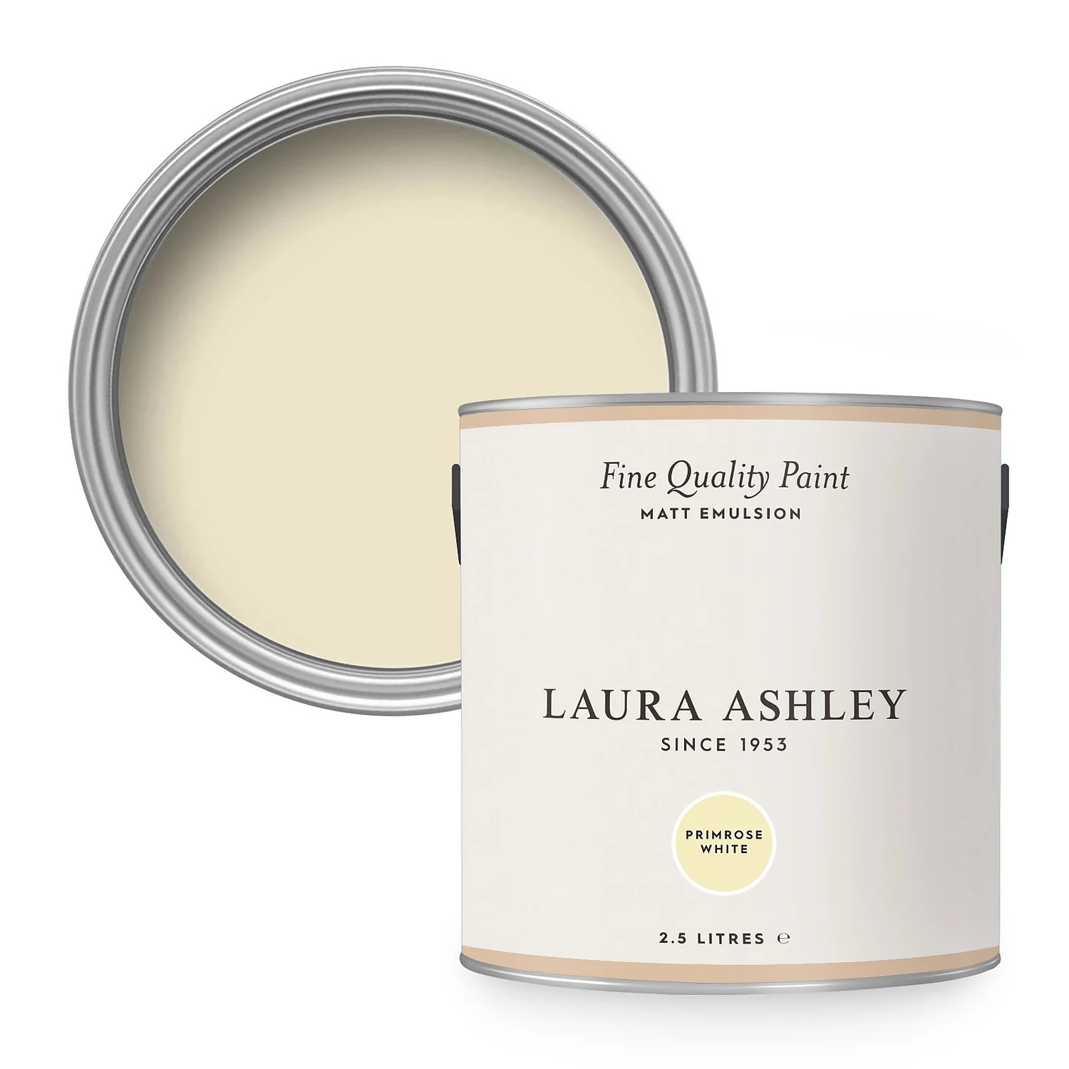 Laura Ashley Matt Emulsion Paint Primrose White - 2.5L 3 Laura Ashley Matt Emulsion Paint Primrose White - 2.5L