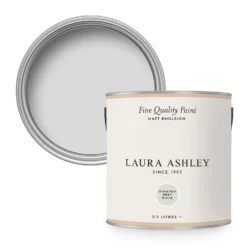 Laura Ashley Matt Emulsion Paint Sugared Grey White - 2.5L