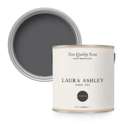 Laura Ashley Matt Emulsion Paint Charcoal - 2.5L