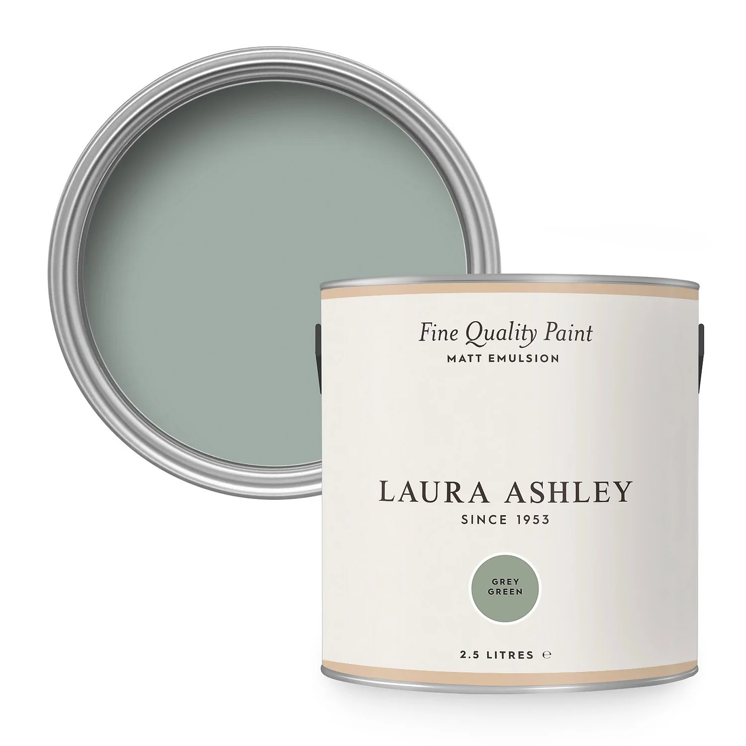 Laura Ashley Matt Emulsion Paint Grey Green - 2.5L 3 Laura Ashley Matt Emulsion Paint Grey Green - 2.5L