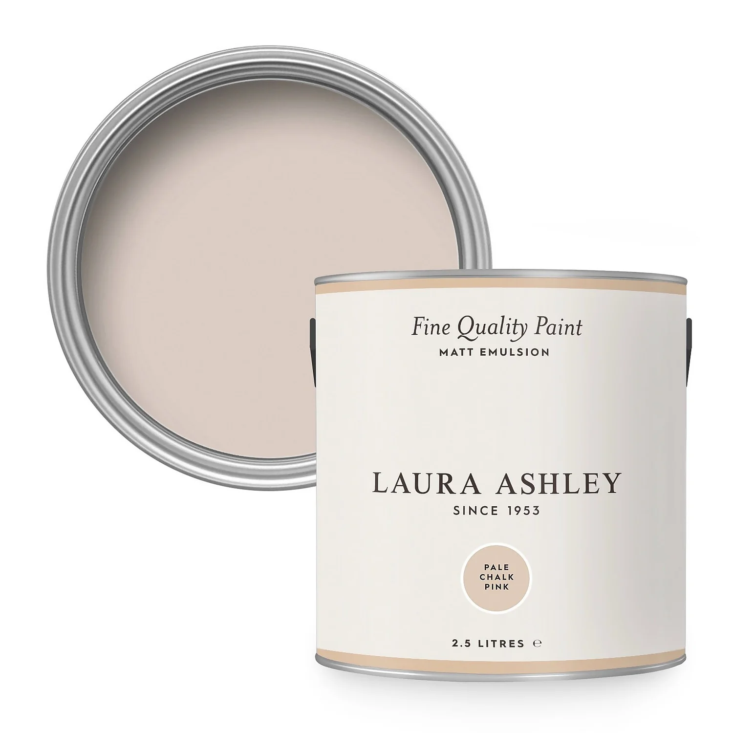 Laura Ashley Matt Emulsion Paint Pale Chalk Pink - 2.5L 3 Laura Ashley Matt Emulsion Paint Pale Chalk Pink - 2.5L