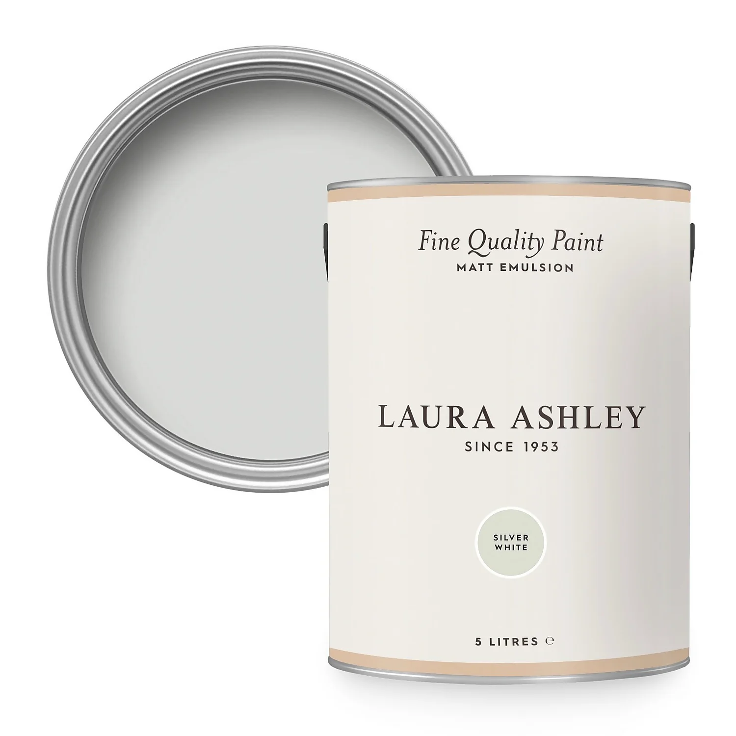 Laura Ashley Matt Emulsion Paint Silver White - 5L 3 Laura Ashley Matt Emulsion Paint Silver White - 5L
