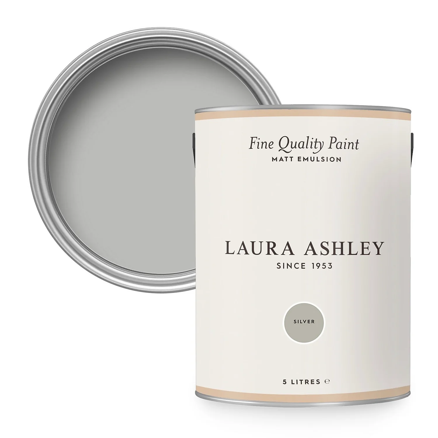 Laura Ashley Matt Emulsion Paint Silver - 5L 3 Laura Ashley Matt Emulsion Paint Silver - 5L