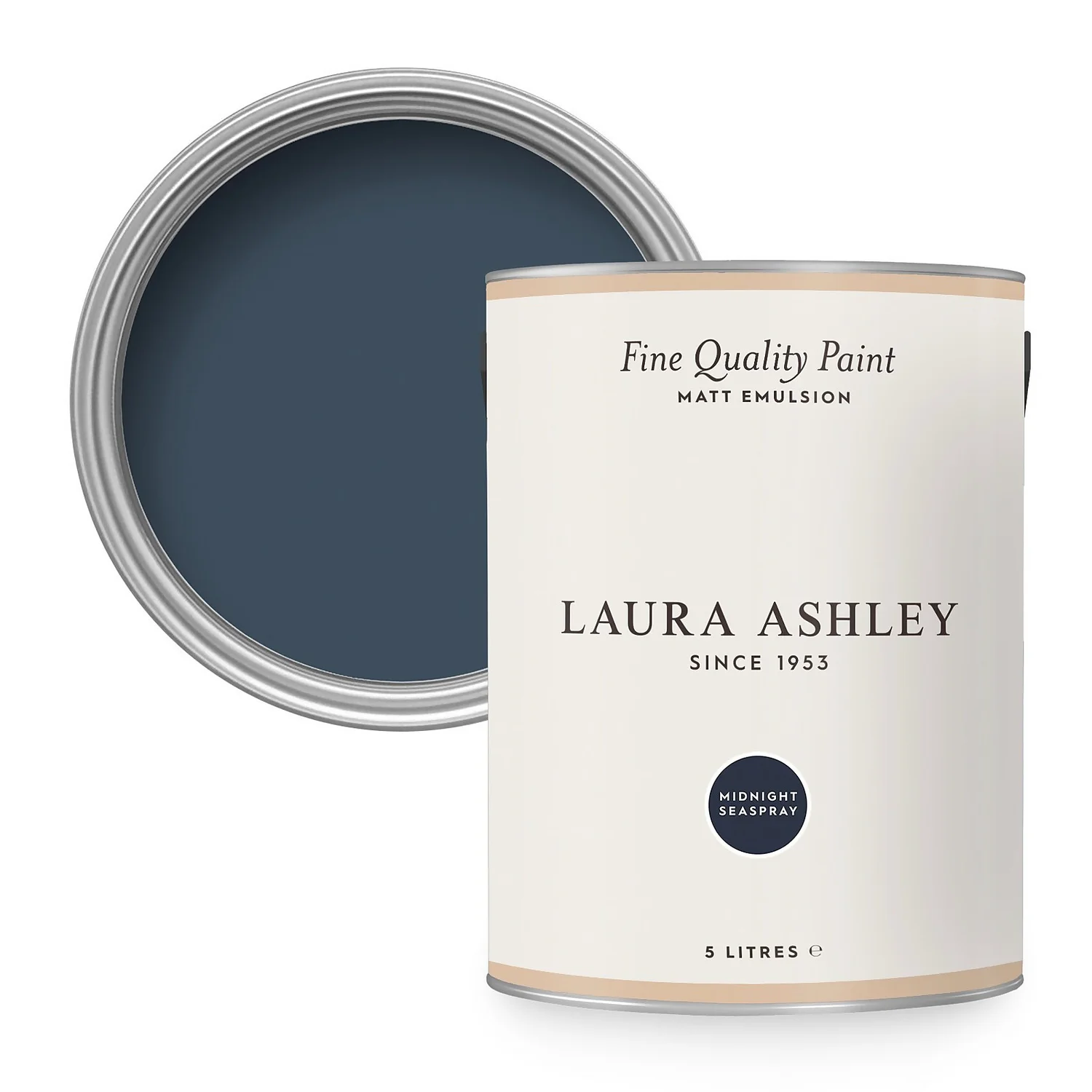 Laura Ashley Matt Emulsion Paint Midnight Seaspray - 5L 3 Laura Ashley Matt Emulsion Paint Midnight Seaspray - 5L