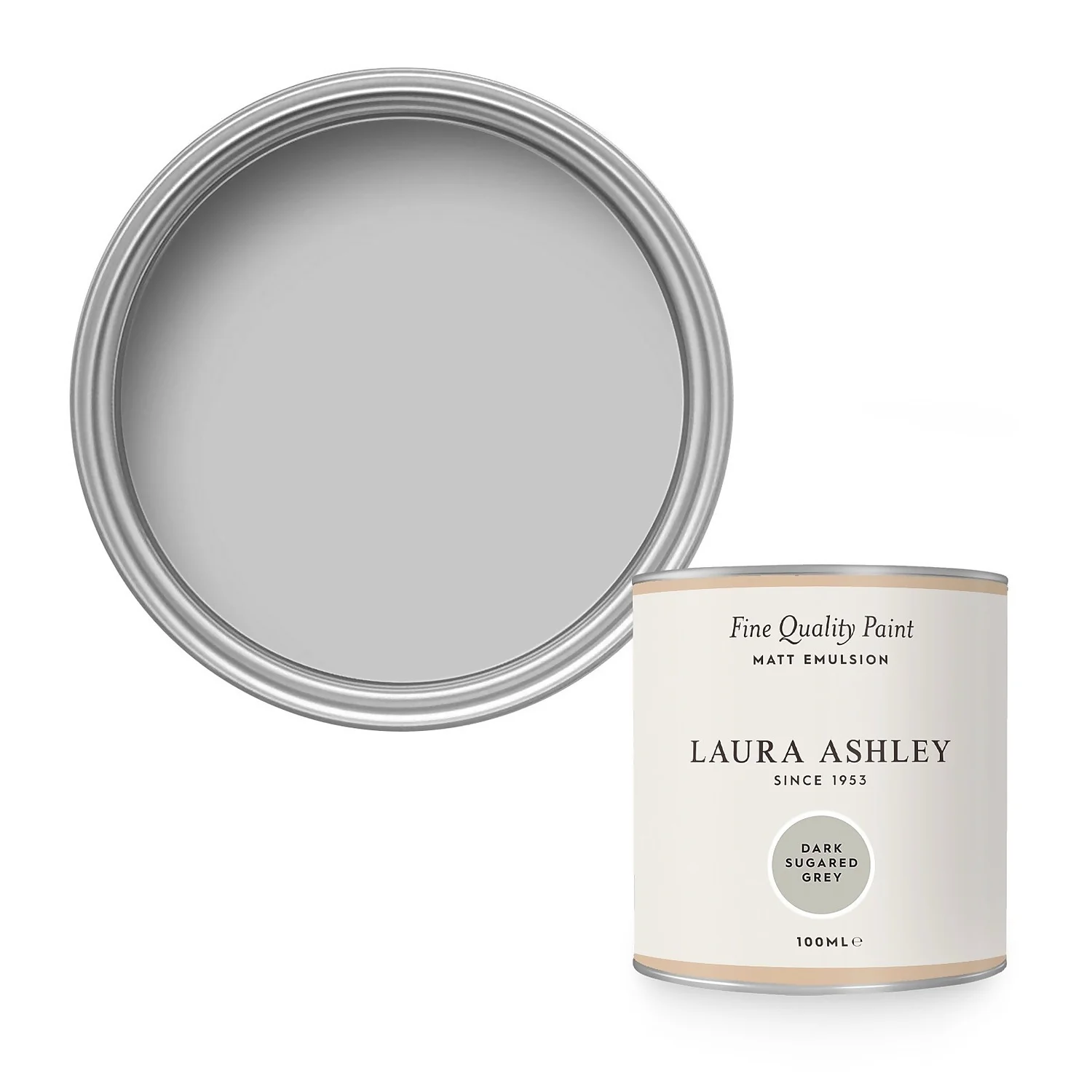 Laura Ashley Matt Emulsion Paint Dark Sugared Grey Tester 100ml 3 Laura Ashley Matt Emulsion Paint Dark Sugared Grey Tester 100ml