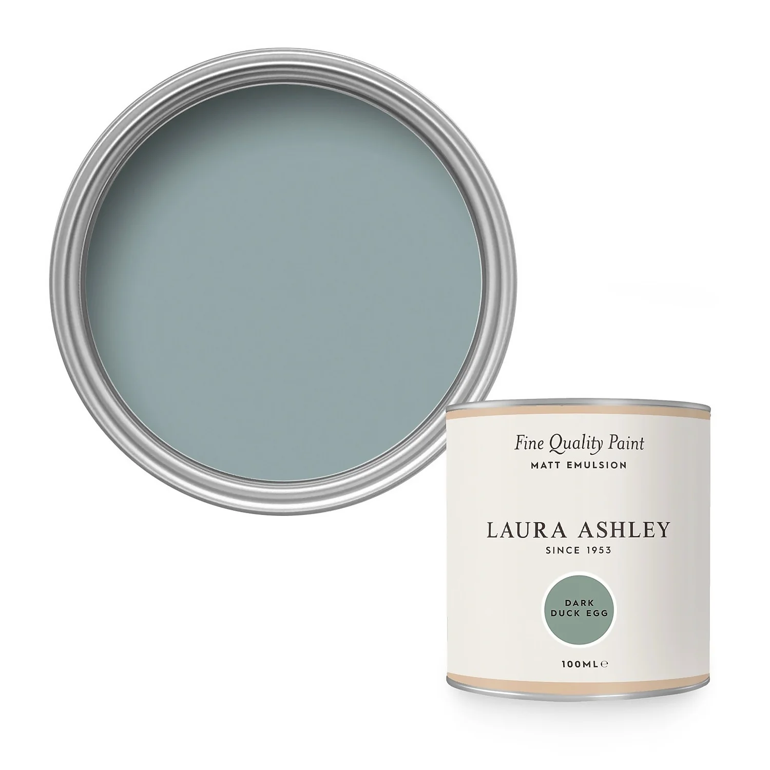 Laura Ashley Matt Emulsion Paint Dark Duck Egg Tester 100ml 3 Laura Ashley Matt Emulsion Paint Dark Duck Egg Tester 100ml