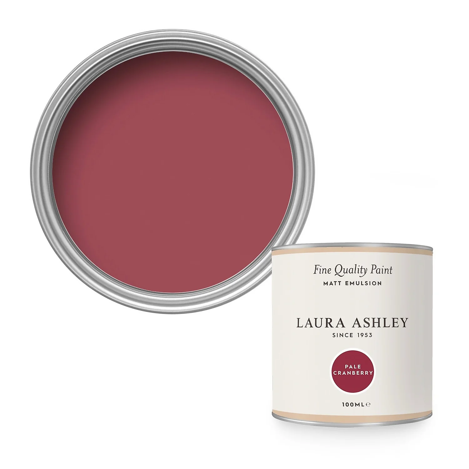 Laura Ashley Matt Emulsion Paint Pale Cranberry Tester 100ml 3 Laura Ashley Matt Emulsion Paint Pale Cranberry Tester 100ml