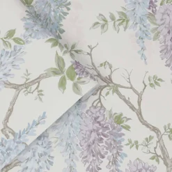 Laura Ashley Wisteria Garden Pale Iris Wallpaper -Paint and Painting Supplies Store 13135799 1764871509224450