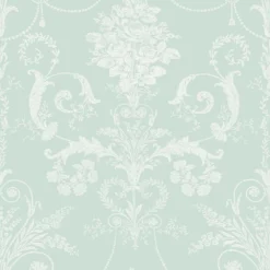 Laura Ashley Josette Duck Egg Wallpaper