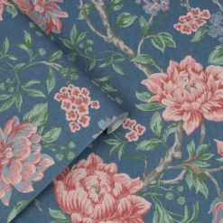Laura Ashley Tapestry Floral Dark Seaspray Wallpaper -Paint and Painting Supplies Store 13135862 1724871509520097