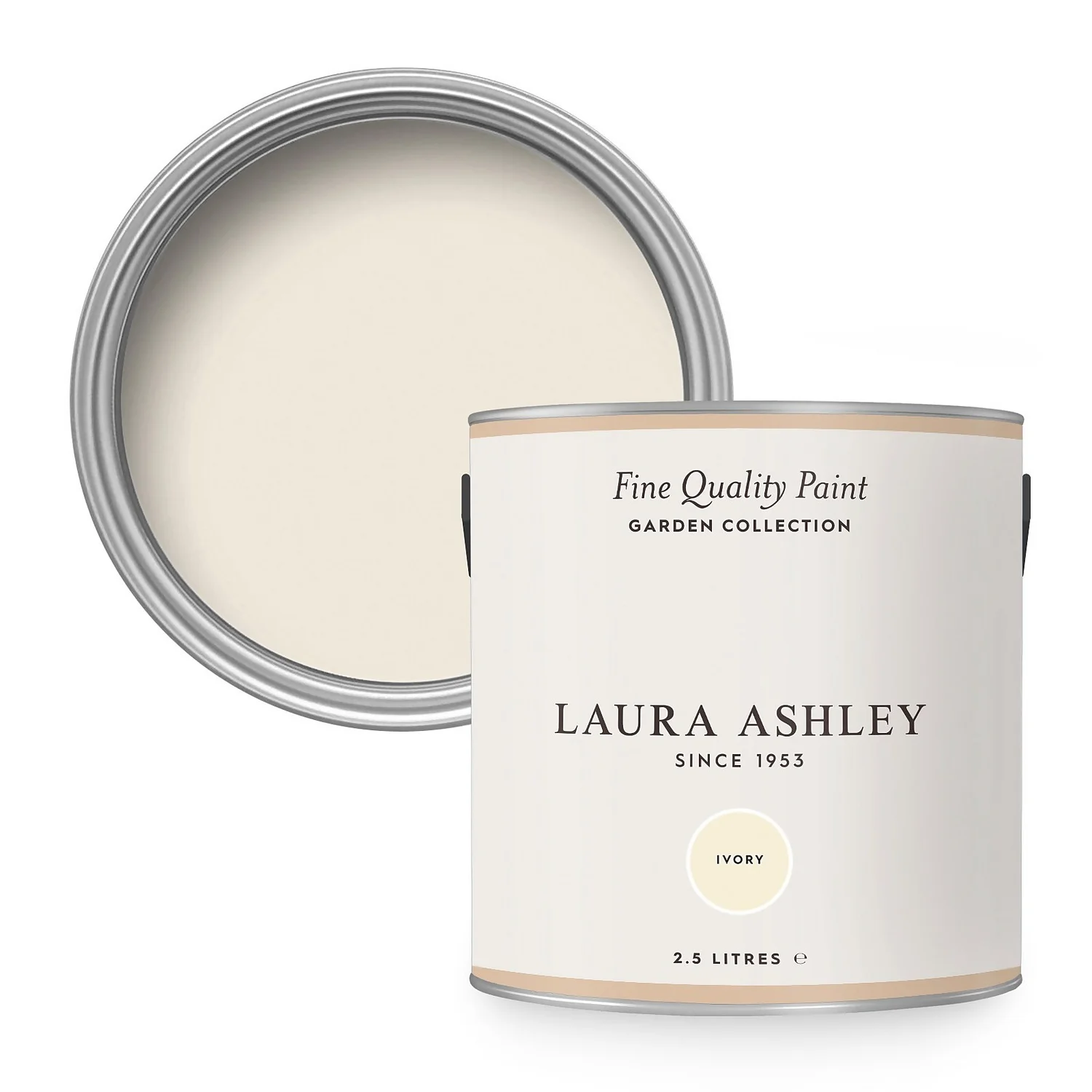 Laura Ashley Eggshell Garden Paint Ivory - 2.5L 3 Laura Ashley Eggshell Garden Paint Ivory - 2.5L