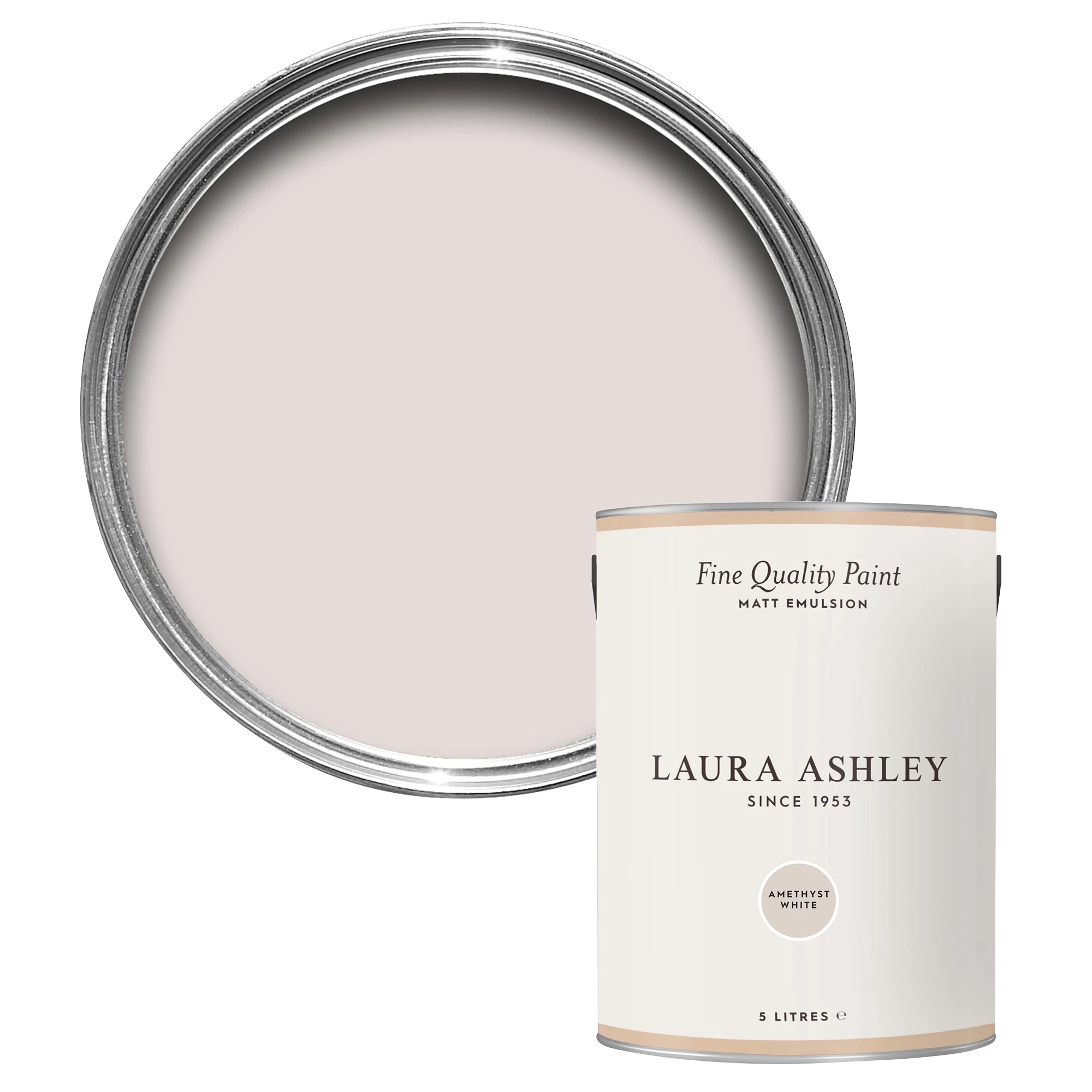Laura Ashley Amethyst White Matt Emulsion Paint, 5L 3 Laura Ashley Amethyst White Matt Emulsion Paint, 5L