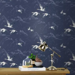Laura Ashley Animalia Midnight Animal Smooth Wallpaper -Paint and Painting Supplies Store laura ashley animalia midnight animal smooth wallpaper5011583486384 21i bq