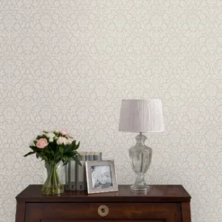 Laura Ashley Annecy Dove Grey Damask Smooth Wallpaper -Paint and Painting Supplies Store laura ashley annecy dove grey damask smooth wallpaper5011583467512 20i bq