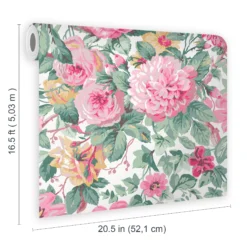 Laura Ashley Aveline Rose Pink Floral Smooth Wallpaper -Paint and Painting Supplies Store laura ashley aveline rose pink floral smooth wallpaper5011583492958 02t