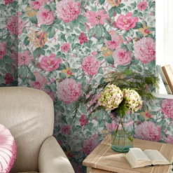 Laura Ashley Aveline Rose Pink Floral Smooth Wallpaper -Paint and Painting Supplies Store laura ashley aveline rose pink floral smooth wallpaper5011583492958 21i bq