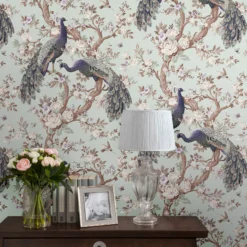 Laura Ashley Belvedere Duck Egg Peacock Smooth Wallpaper -Paint and Painting Supplies Store laura ashley belvedere duck egg peacock smooth wallpaper5011583468380 20i bq