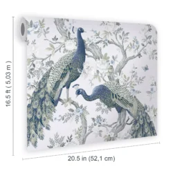 Laura Ashley Belvedere Midnight Peacock Smooth Wallpaper -Paint and Painting Supplies Store laura ashley belvedere midnight peacock smooth wallpaper5011583468359 02t bq