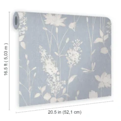 Laura Ashley Chalk Blue Dragonfly Garden Smooth Wallpaper -Paint and Painting Supplies Store laura ashley chalk blue dragonfly garden smooth wallpaper5011583466737 02t bq