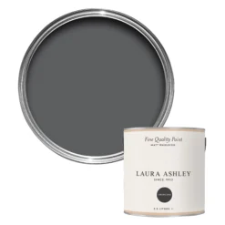 Laura Ashley Charcoal Matt Emulsion Paint, 2.5L
