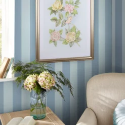 Laura Ashley Core Plains Blue Stripe Smooth Wallpaper -Paint and Painting Supplies Store laura ashley core plains blue stripe smooth wallpaper5011583492620 21i bq
