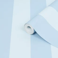 Laura Ashley Core Plains Blue Stripe Smooth Wallpaper