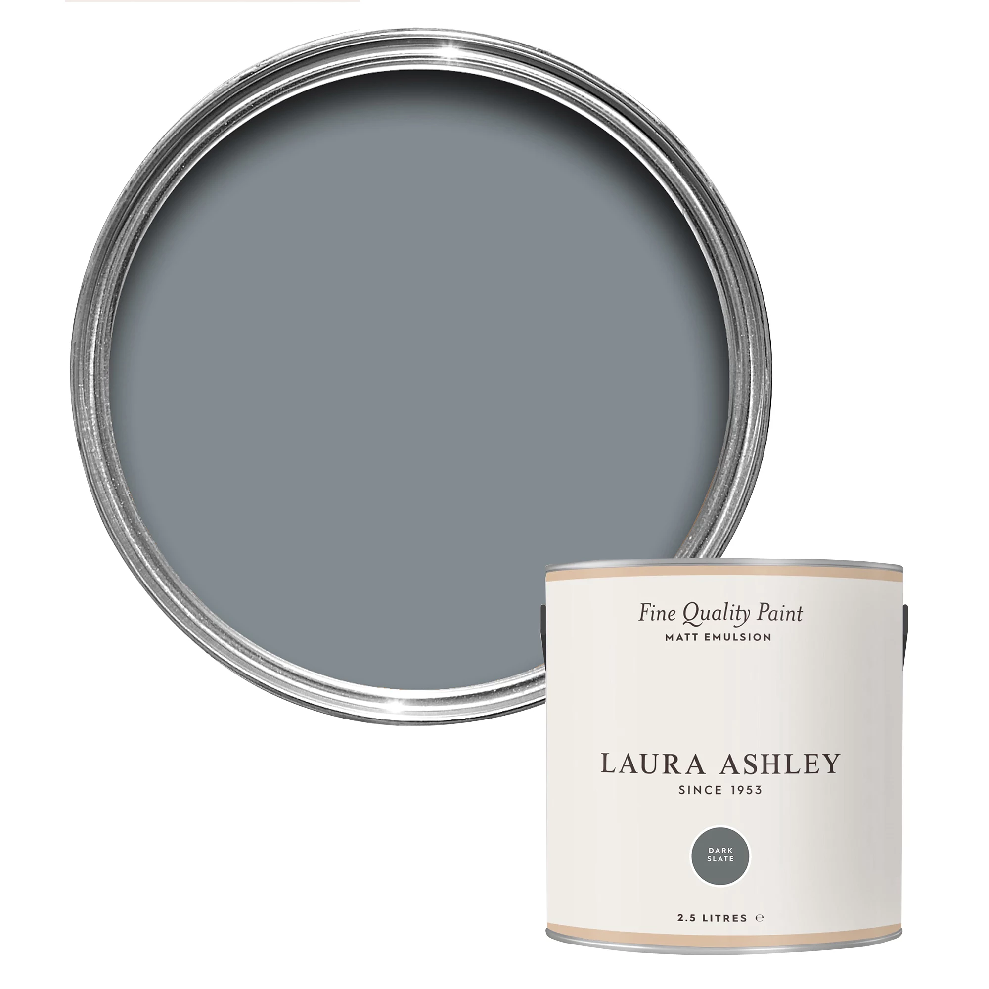 Laura Ashley Dark Slate Matt Emulsion Paint, 2.5L 3 Laura Ashley Dark Slate Matt Emulsion Paint, 2.5L