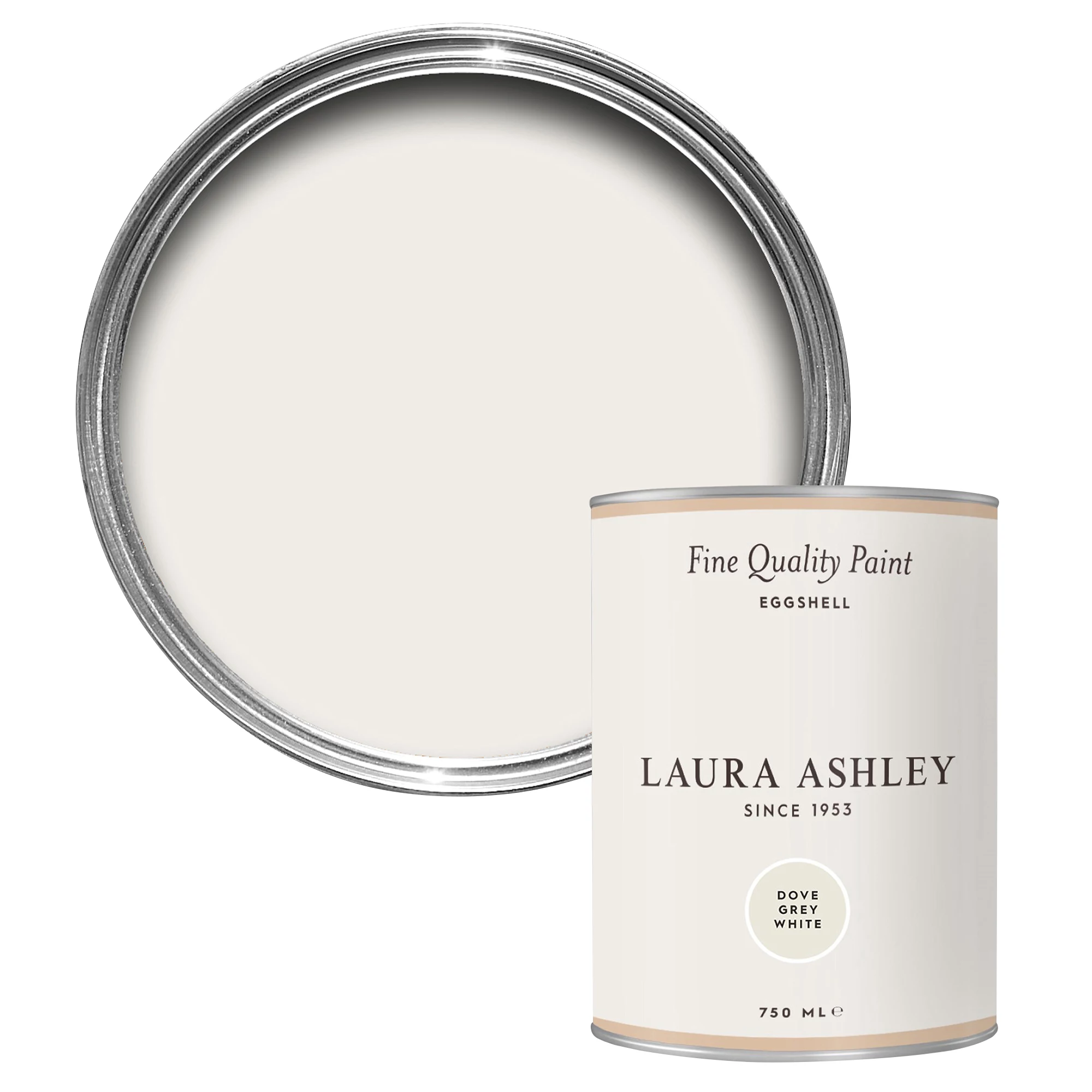 Laura Ashley Dove Grey White Eggshell Emulsion Paint, 750ml 3 Laura Ashley Dove Grey White Eggshell Emulsion Paint, 750ml