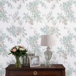Laura Ashley Duck Egg Apple Blossom Smooth Wallpaper -Paint and Painting Supplies Store laura ashley duck egg apple blossom smooth wallpaper5011583467451 20i bq