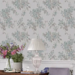 Laura Ashley Duck Egg Apple Blossom Smooth Wallpaper -Paint and Painting Supplies Store laura ashley duck egg apple blossom smooth wallpaper5011583467451 21i bq