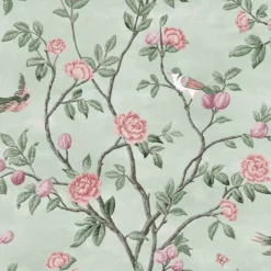 Laura Ashley Eglantine Eau De Nil Trail Smooth Wallpaper