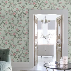 Laura Ashley Eglantine Eau De Nil Trail Smooth Wallpaper -Paint and Painting Supplies Store laura ashley eglantine eau de nil trail smooth wallpaper5011583467574 20i bq