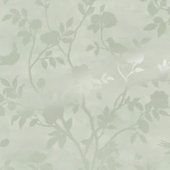 Laura Ashley Eglantine Silhouette Eau De Nil Trail Smooth Wallpaper