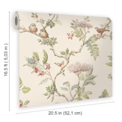 Laura Ashley Elderwood Neutral Floral Smooth Wallpaper -Paint and Painting Supplies Store laura ashley elderwood neutral floral smooth wallpaper5011583466829 02t bq