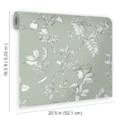 Laura Ashley Elderwood Sage Floral Smooth Wallpaper -Paint and Painting Supplies Store laura ashley elderwood sage floral smooth wallpaper5011583466881 02t bq