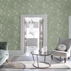 Laura Ashley Elderwood Sage Floral Smooth Wallpaper -Paint and Painting Supplies Store laura ashley elderwood sage floral smooth wallpaper5011583466881 20i bq