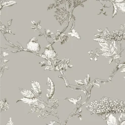 Laura Ashley Elderwood Steel Floral Smooth Wallpaper -Paint and Painting Supplies Store laura ashley elderwood steel floral smooth wallpaper5011583466850 37c bq