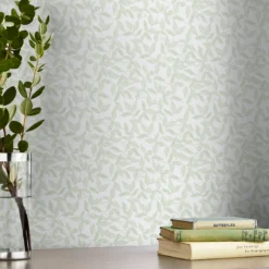 Laura Ashley Erwood Eau De Nil Leaves Smooth Wallpaper -Paint and Painting Supplies Store laura ashley erwood eau de nil leaves smooth wallpaper5011583493016 21i bq