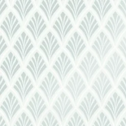 Laura Ashley Florin Duck Egg Geometric Smooth Wallpaper