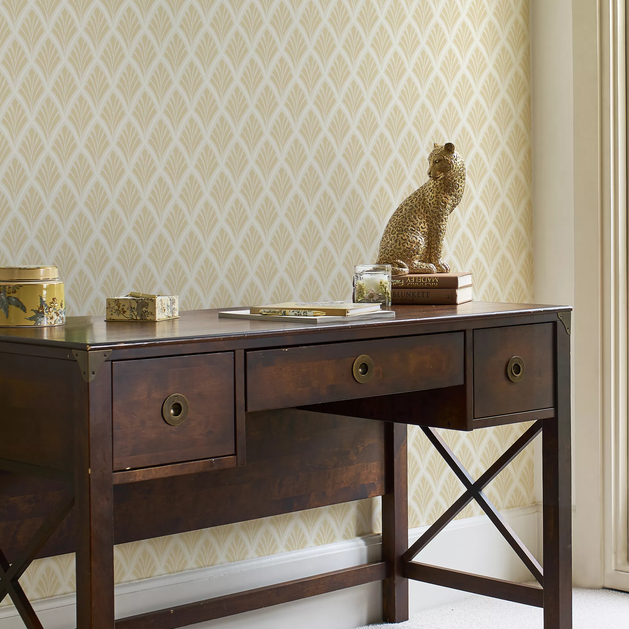 Laura Ashley Florin Geometric Gold Effect Smooth Wallpaper 7 Laura Ashley Florin Geometric Gold Effect Smooth Wallpaper - Image 5