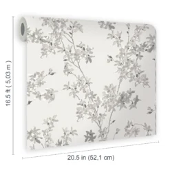 Laura Ashley Forstyhia Steel Floral Smooth Wallpaper 13 Laura Ashley Forstyhia Steel Floral Smooth Wallpaper -Paint and Painting Supplies Store laura ashley forstyhia steel floral smooth wallpaper5011583466911 02t bq