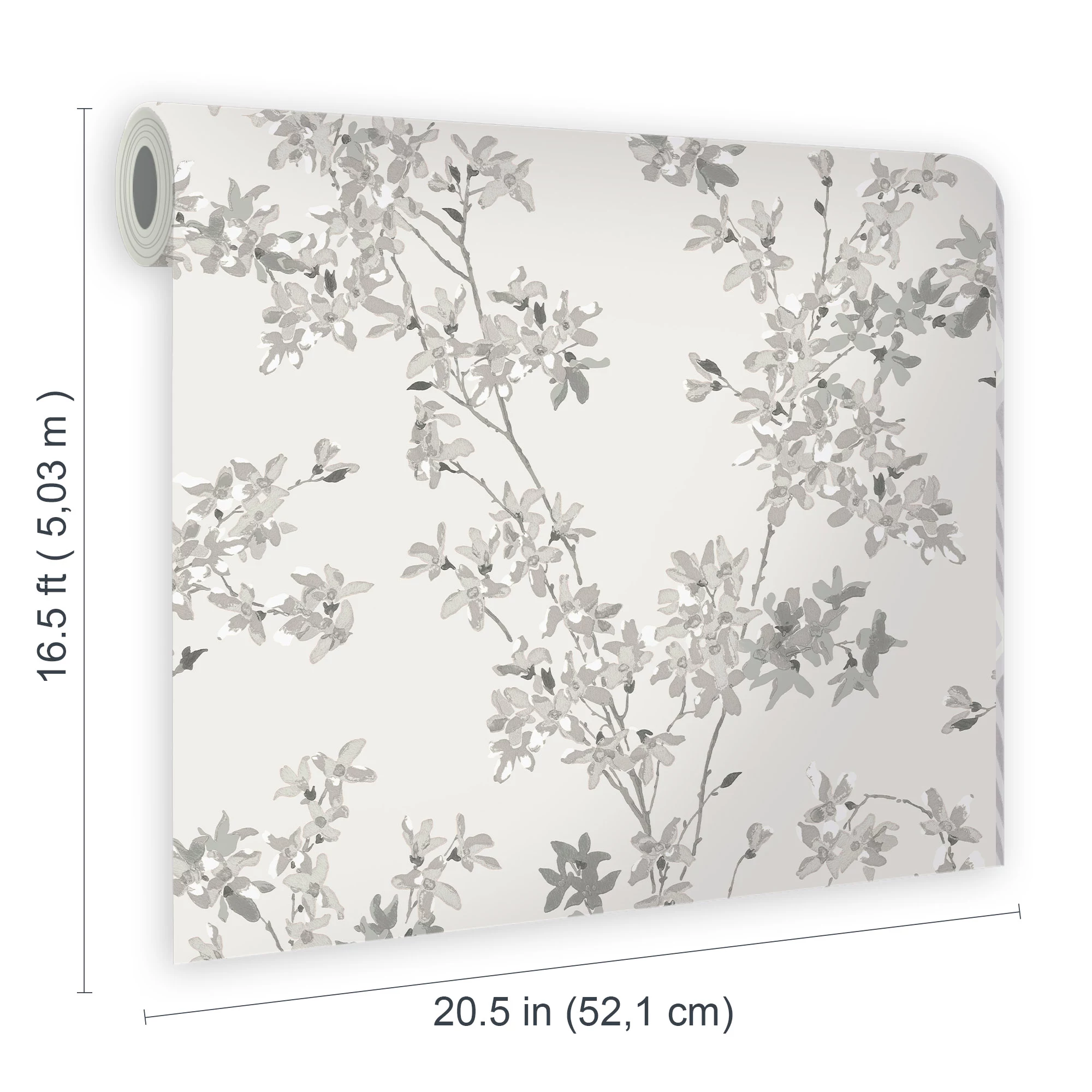 Laura Ashley Forstyhia Steel Floral Smooth Wallpaper 8 Laura Ashley Forstyhia Steel Floral Smooth Wallpaper - Image 6