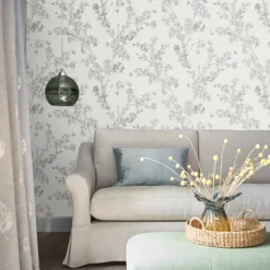 Laura Ashley Forstyhia Steel Floral Smooth Wallpaper 11 Laura Ashley Forstyhia Steel Floral Smooth Wallpaper -Paint and Painting Supplies Store laura ashley forstyhia steel floral smooth wallpaper5011583466911 20i bq