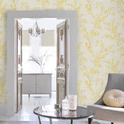 Laura Ashley Forstyhia Sunshine Floral Smooth Wallpaper -Paint and Painting Supplies Store laura ashley forstyhia sunshine floral smooth wallpaper5011583466942 20i bq