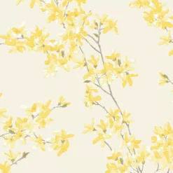 Laura Ashley Forstyhia Sunshine Floral Smooth Wallpaper -Paint and Painting Supplies Store laura ashley forstyhia sunshine floral smooth wallpaper5011583466942 37c bq