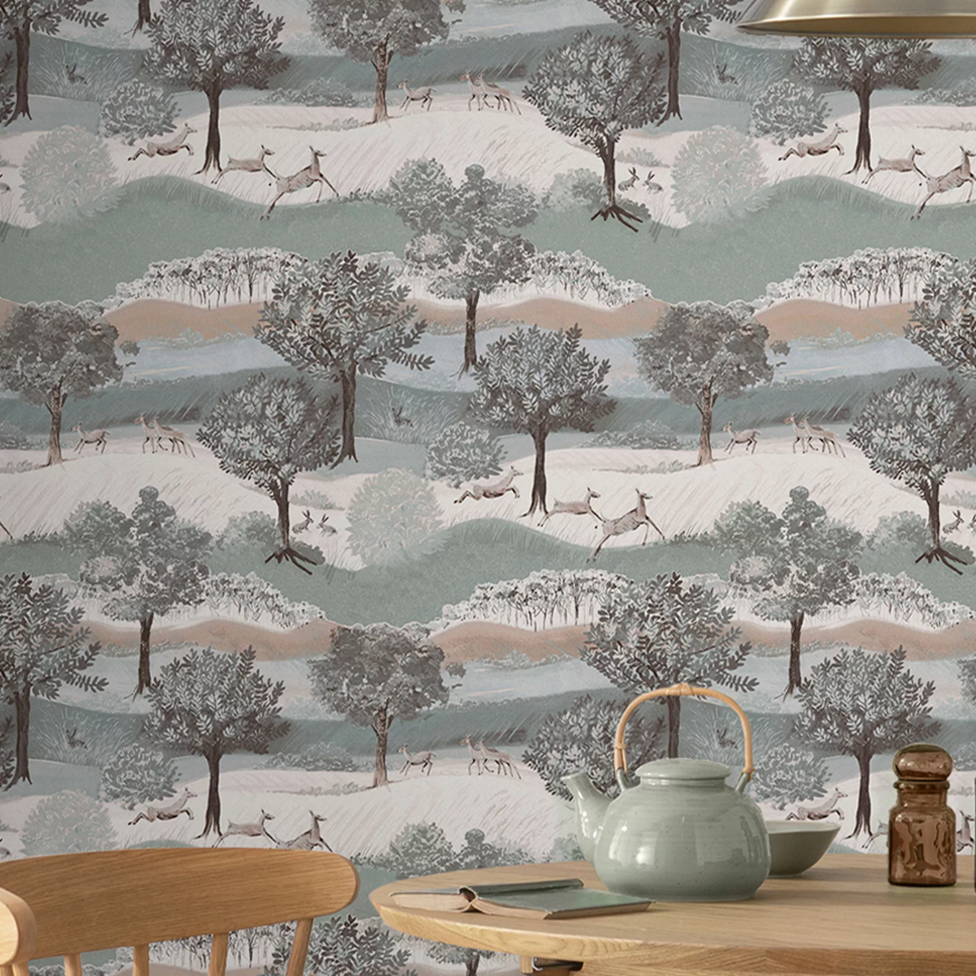 Laura Ashley Hartingdon Cream & Green Landscape Smooth Wallpaper 8 Laura Ashley Hartingdon Cream & Green Landscape Smooth Wallpaper - Image 6