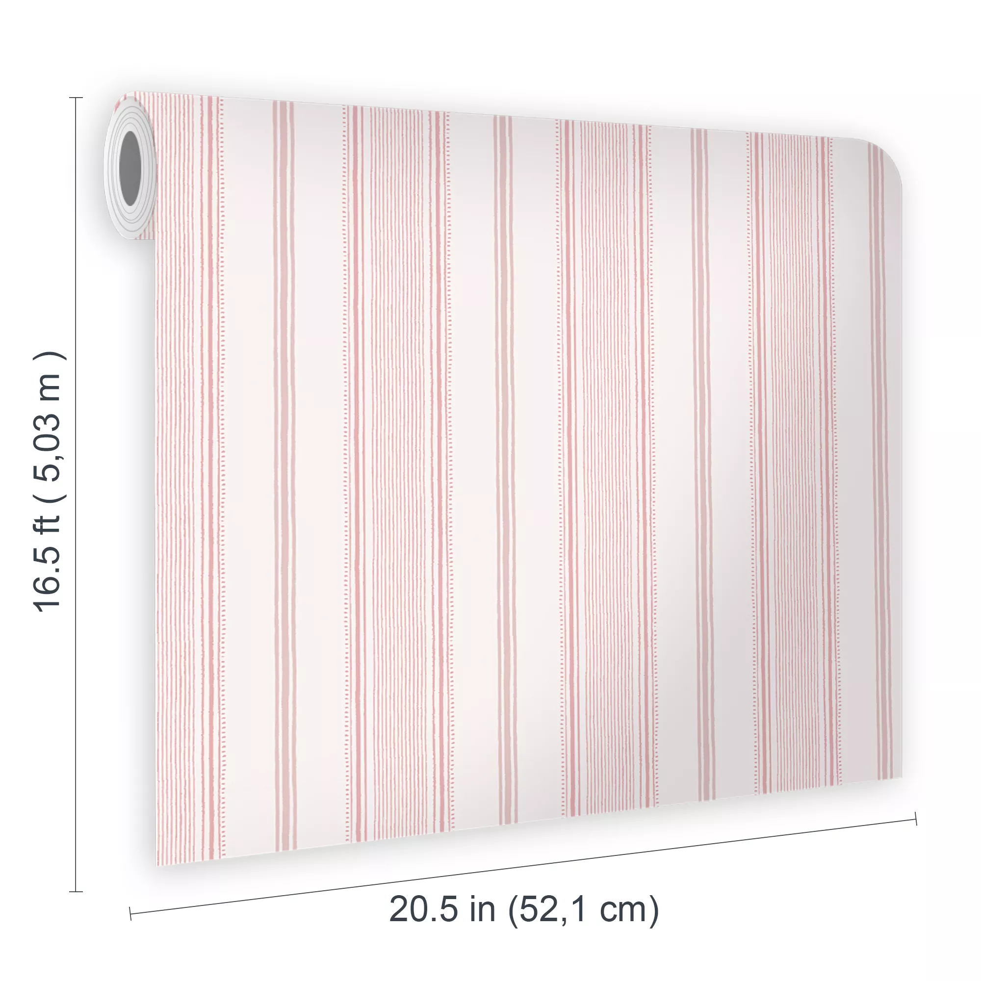Laura Ashley Heacham Blush Stripe Smooth Wallpaper 8 Laura Ashley Heacham Blush Stripe Smooth Wallpaper - Image 6
