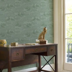 Laura Ashley Heritage Inspired Green Animal Smooth Wallpaper -Paint and Painting Supplies Store laura ashley heritage inspired green animal smooth wallpaper5011583523966 20i bq