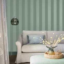 Laura Ashley Heritage Inspired Green Stripe Smooth Wallpaper -Paint and Painting Supplies Store laura ashley heritage inspired green stripe smooth wallpaper5011583524147 21i bq